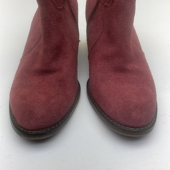 Lucky Brand Mauve Leather Ankle Zip Up Bootie Boots Size 6.5 - Picture 7 of 12